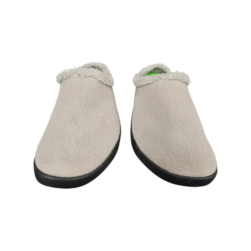 Oofos Mens OOmg Luxe Clog 11 Tan Sherpa Polyester